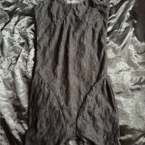 Fashion Nova Black Textured Dress